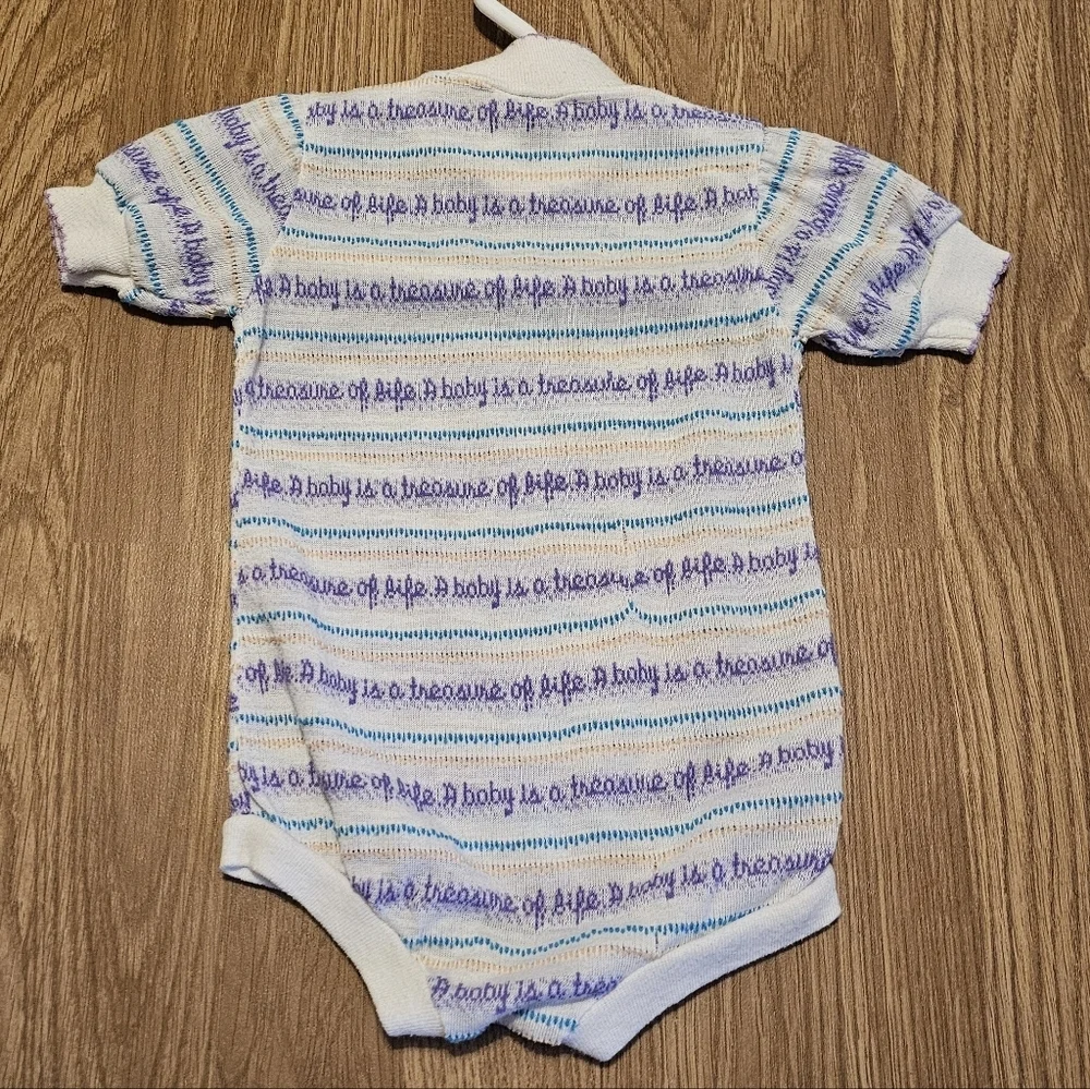 Vintage Purple Designed Baby Onesie